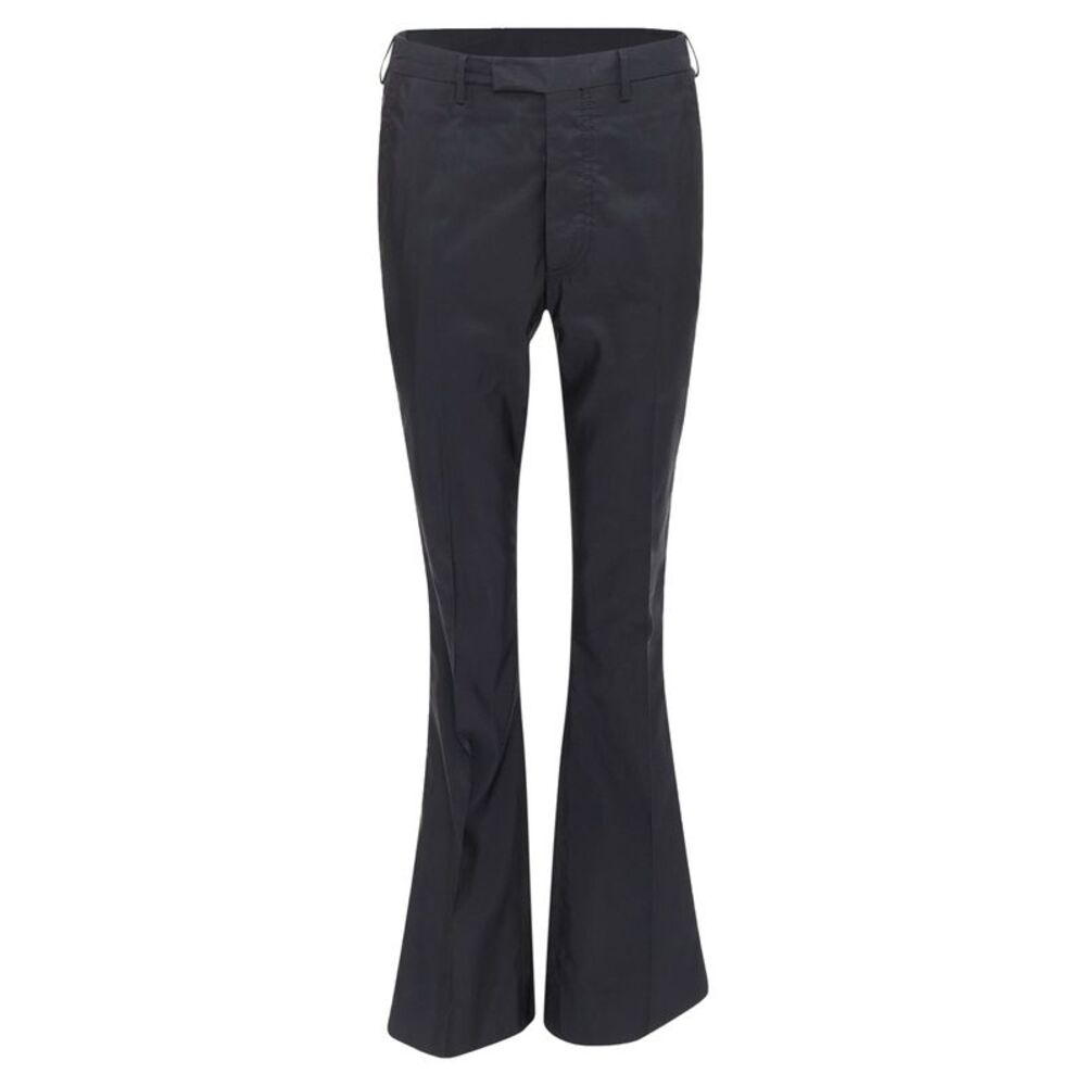 Prada Shiny Nylon Boot Cut Crop Trousers